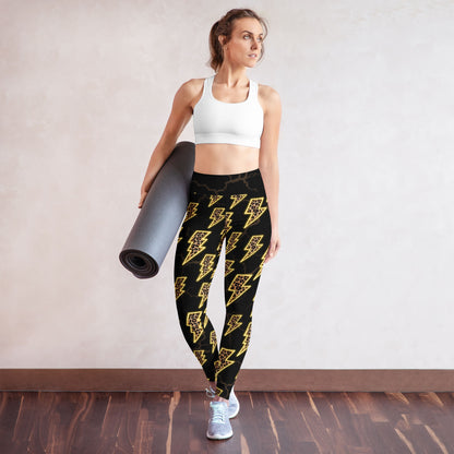 Electric Leopard High-Waisted Leggings