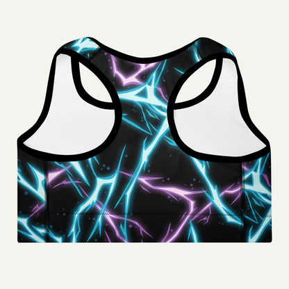 Electric Lightning Padded Sports Bra