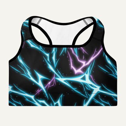 Electric Lightning Padded Sports Bra