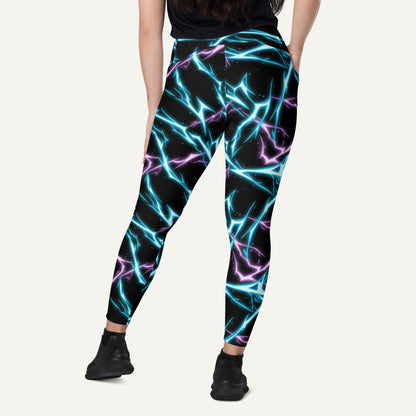 Electric Lightning Crossover Pocket Leggings