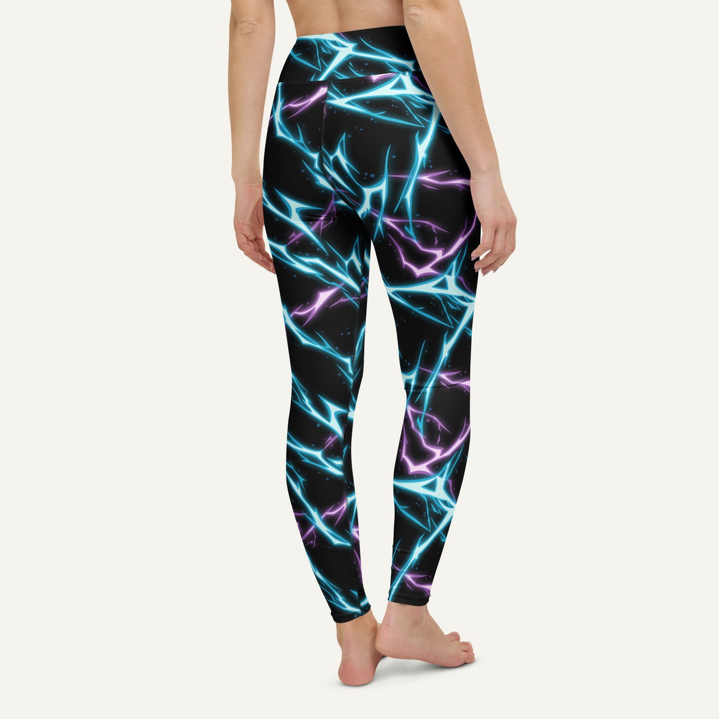 Electric Lightning High-Waisted Leggings