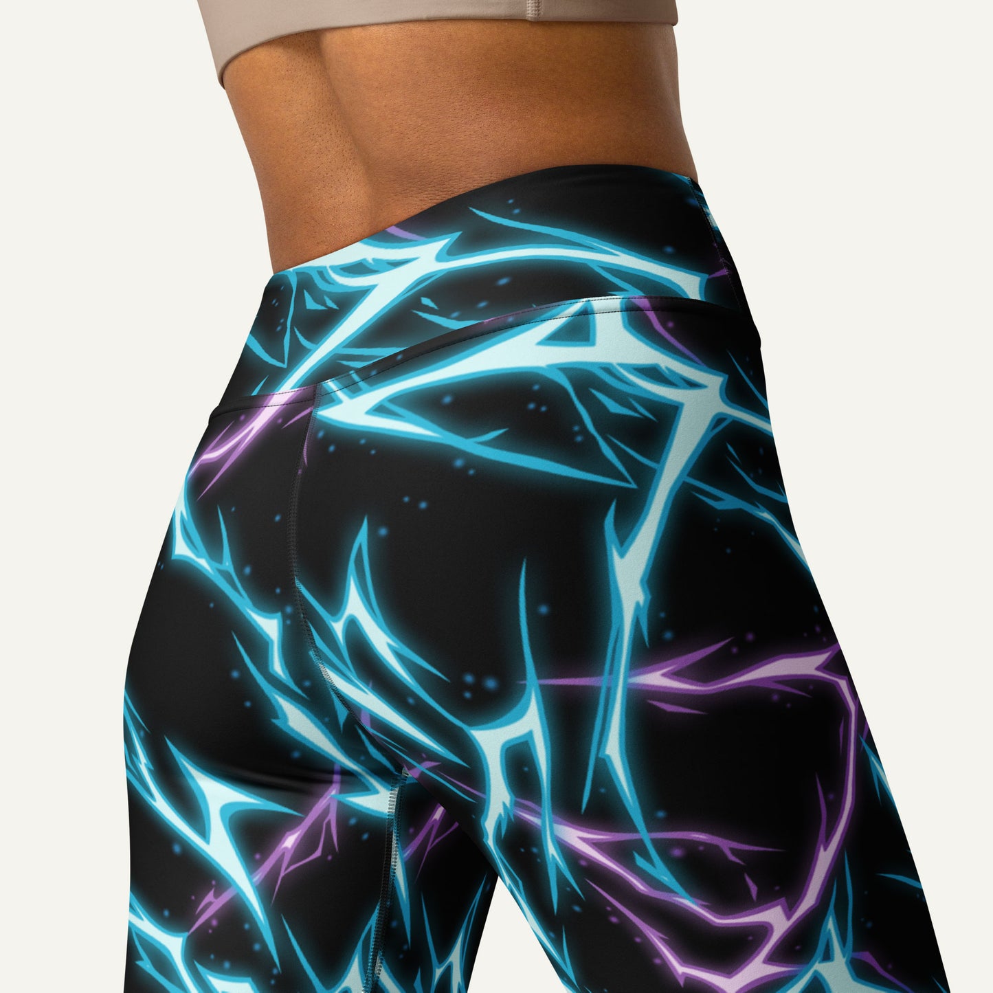 Electric Lightning High-Waisted Leggings