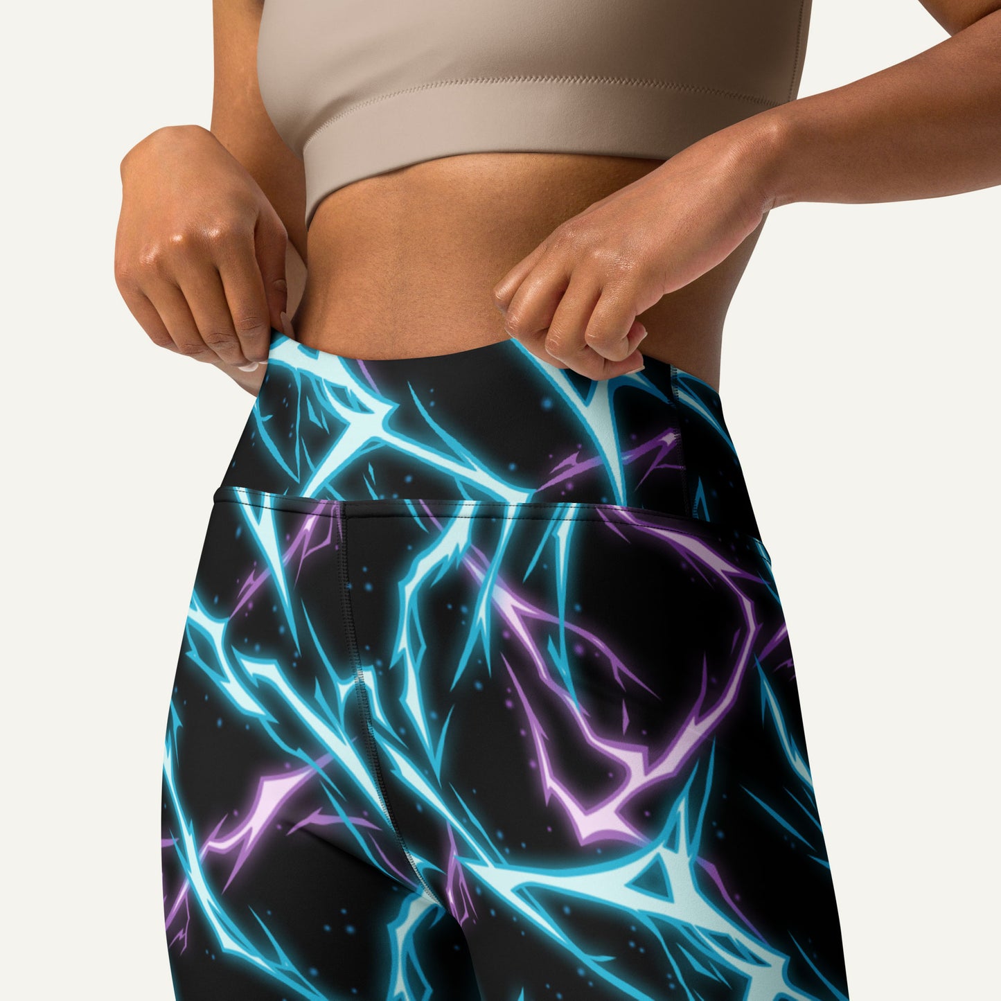 Electric Lightning High-Waisted Leggings