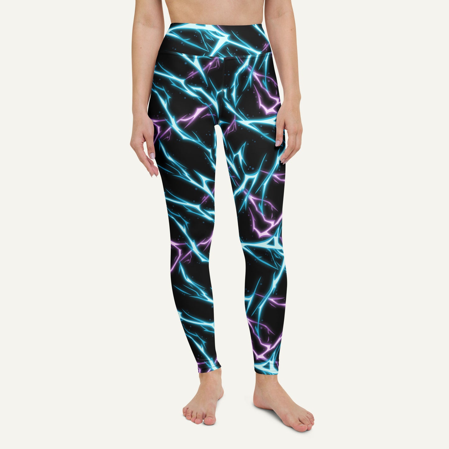 Electric Lightning High-Waisted Leggings