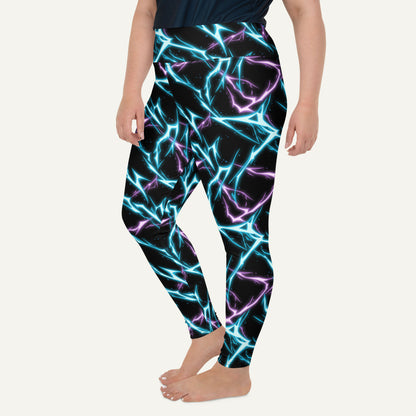 Electric Lightning Plus Size Leggings