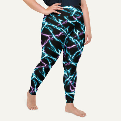 Electric Lightning Plus Size Leggings