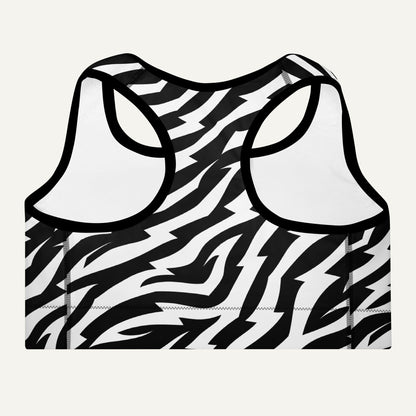 Electric Zebra Padded Sports Bra - Ministry of Sweat