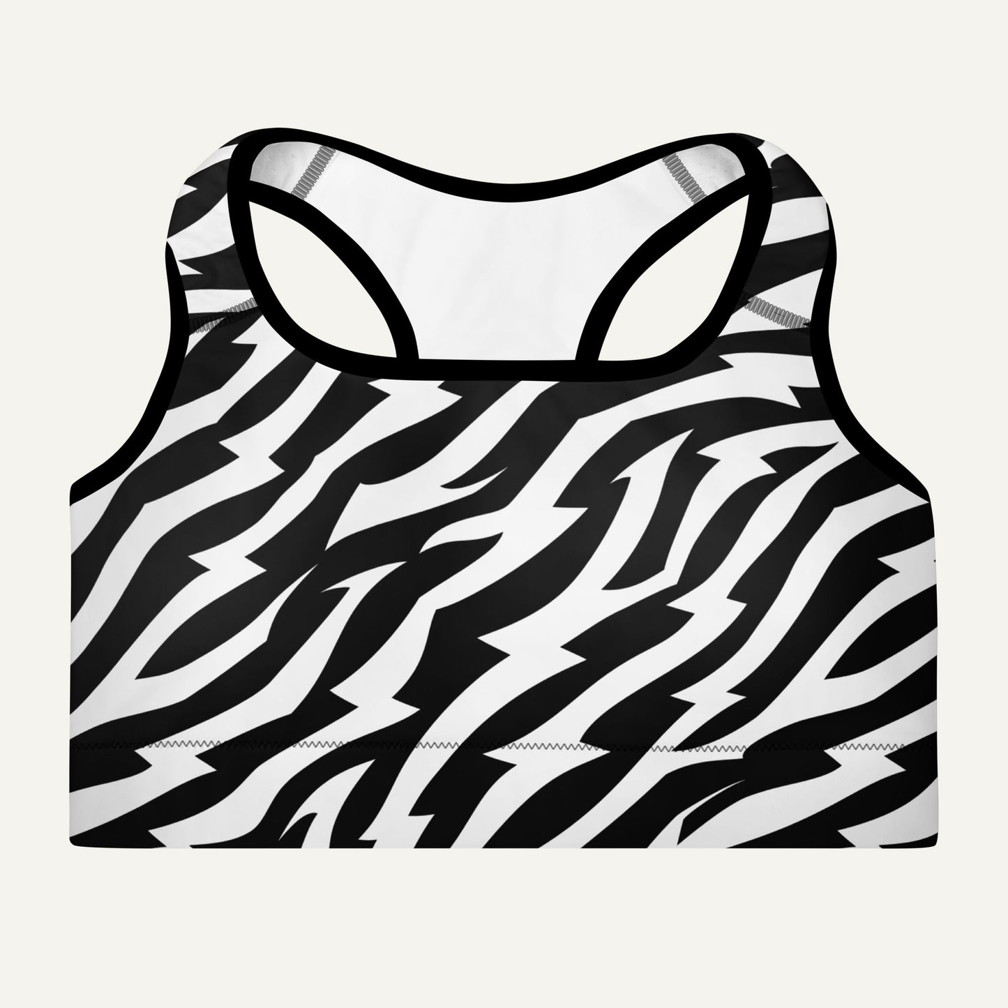 Electric Zebra Padded Sports Bra - Ministry of Sweat