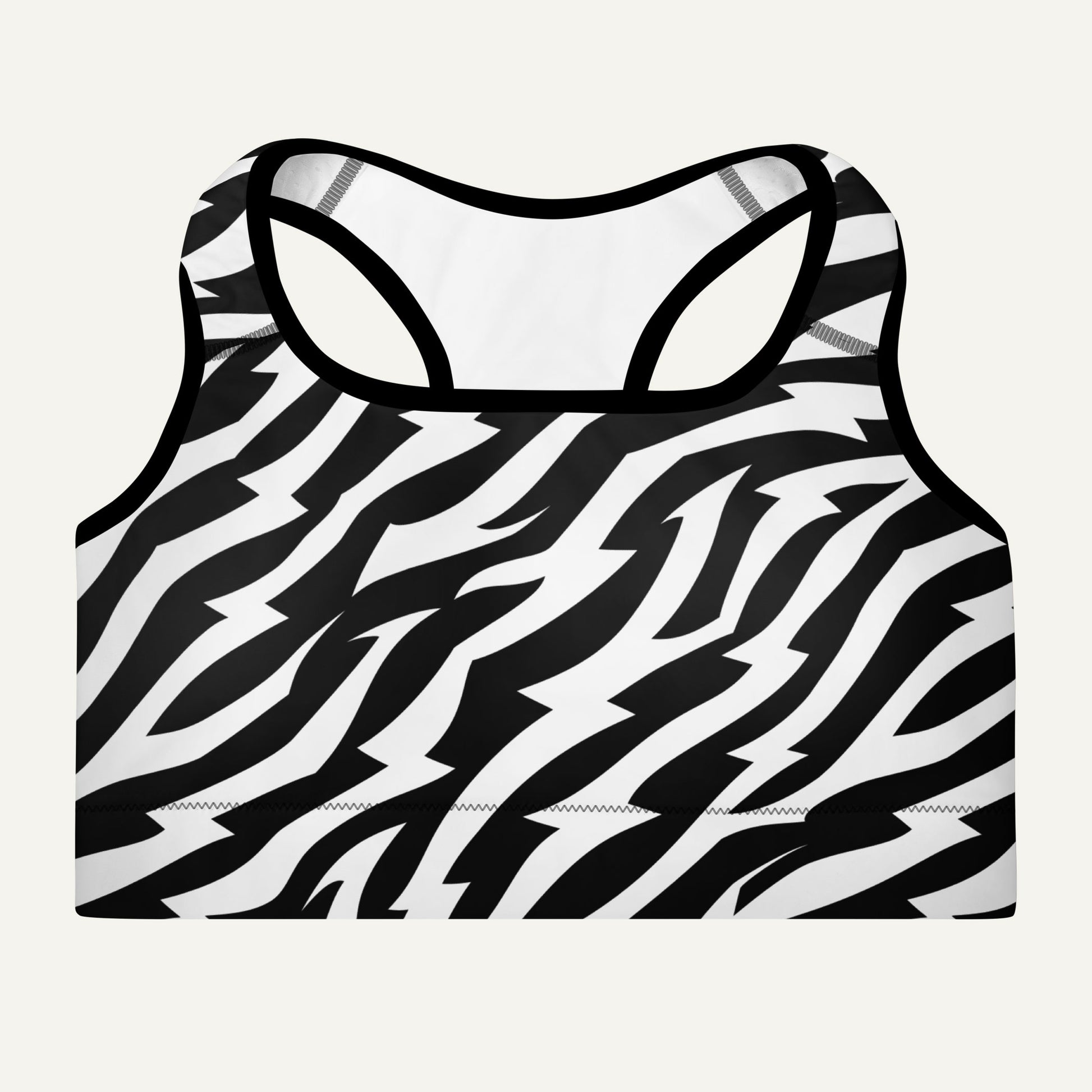 Electric Zebra Padded Sports Bra - Ministry of Sweat