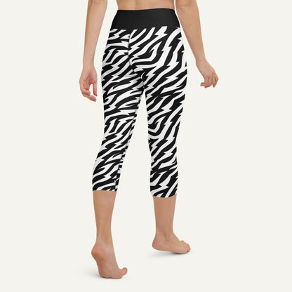 Electric Zebra High-Waisted Capri Leggings