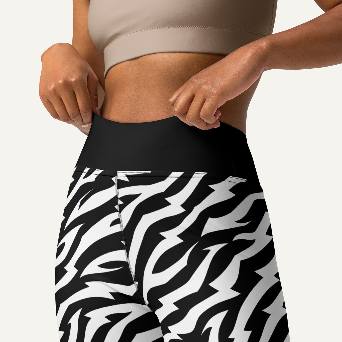 Electric Zebra High-Waisted Leggings