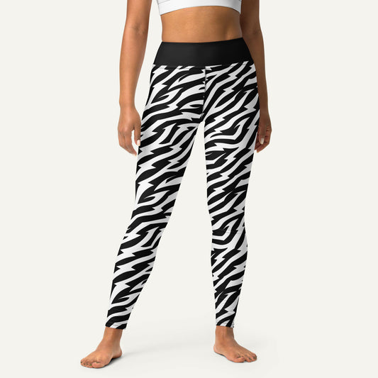 Electric Zebra High-Waisted Leggings