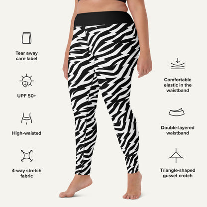 Electric Zebra High-Waisted Leggings