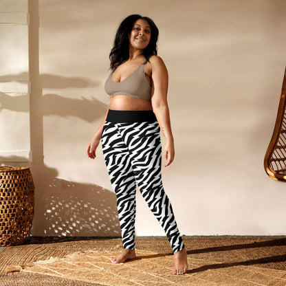 Electric Zebra High-Waisted Leggings