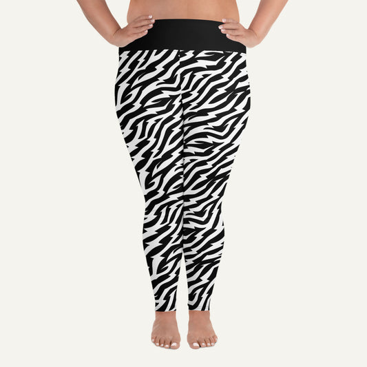 Electric Zebra Plus Size Leggings
