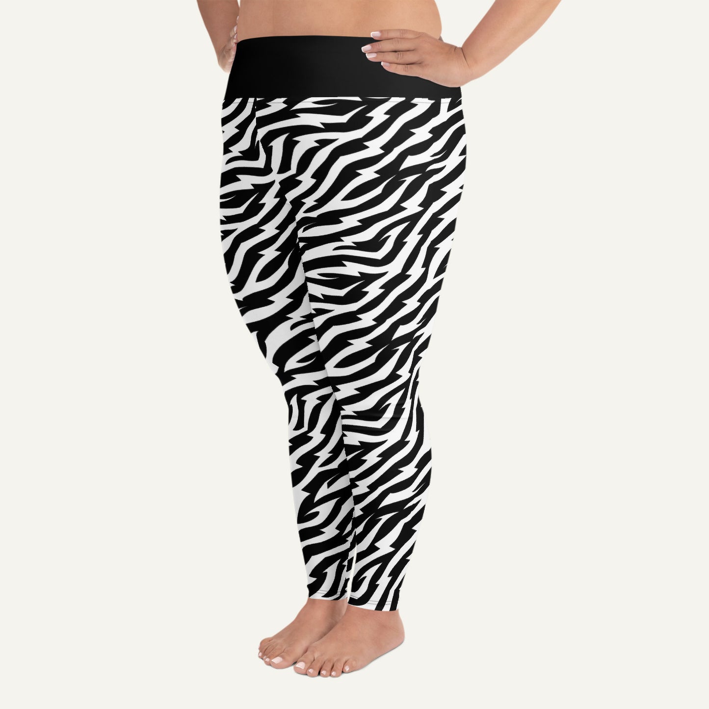 Electric Zebra Plus Size Leggings