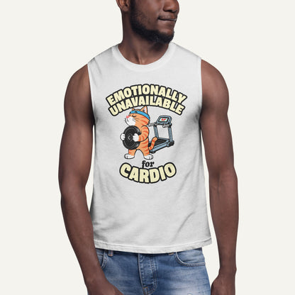Emotionally Unavailable For Cardio Men’s Muscle Tank