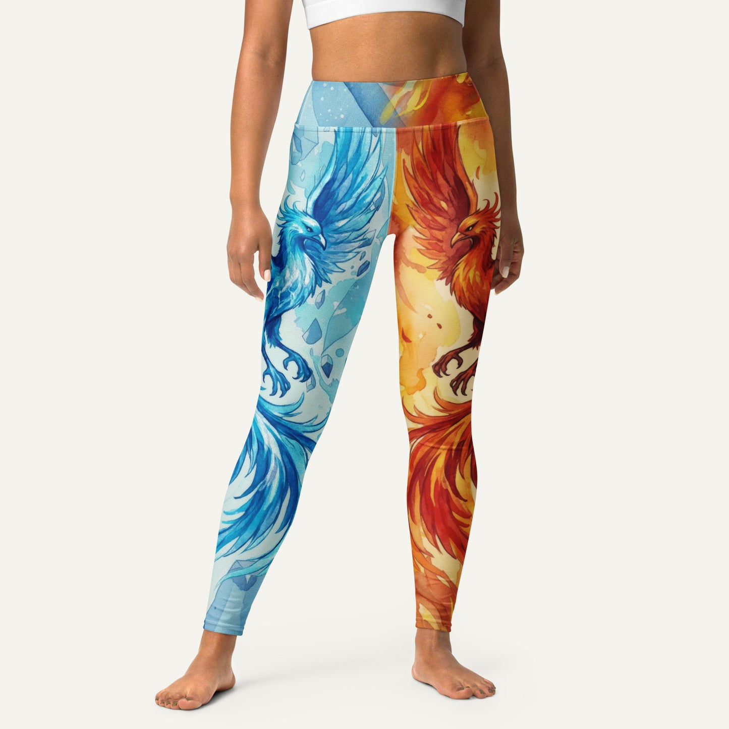 Fire And Ice Phoenix High-Waisted Leggings - Ministry of Sweat