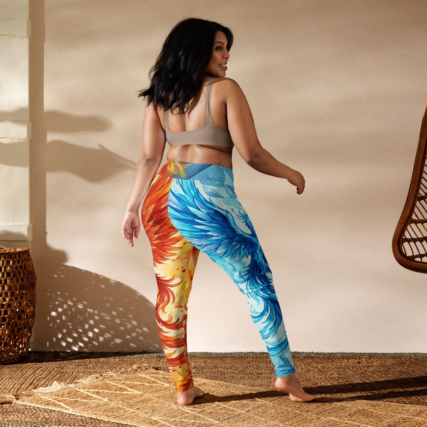 Fire And Ice Phoenix High-Waisted Leggings - Ministry of Sweat