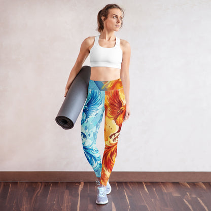 Fire And Ice Phoenix High-Waisted Leggings - Ministry of Sweat