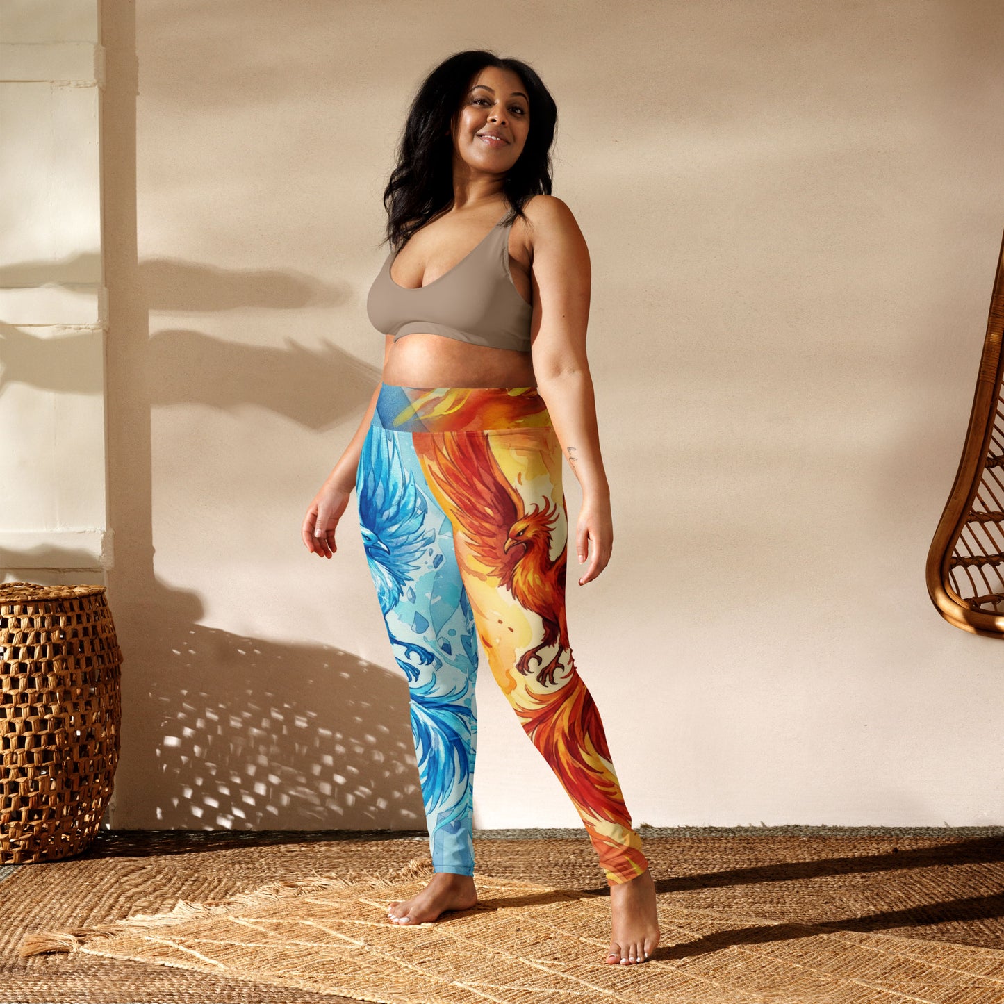 Fire And Ice Phoenix High-Waisted Leggings - Ministry of Sweat