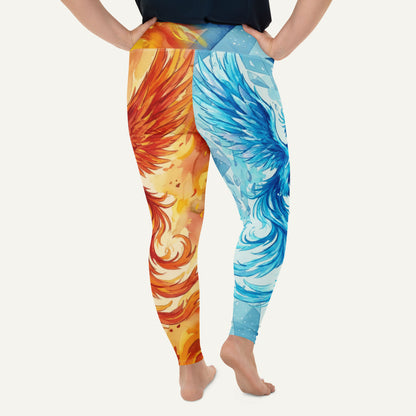 Fire And Ice Phoenix Plus Size Leggings - Ministry of Sweat