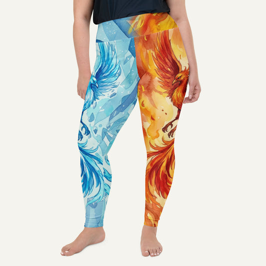 Fire And Ice Phoenix Plus Size Leggings - Ministry of Sweat