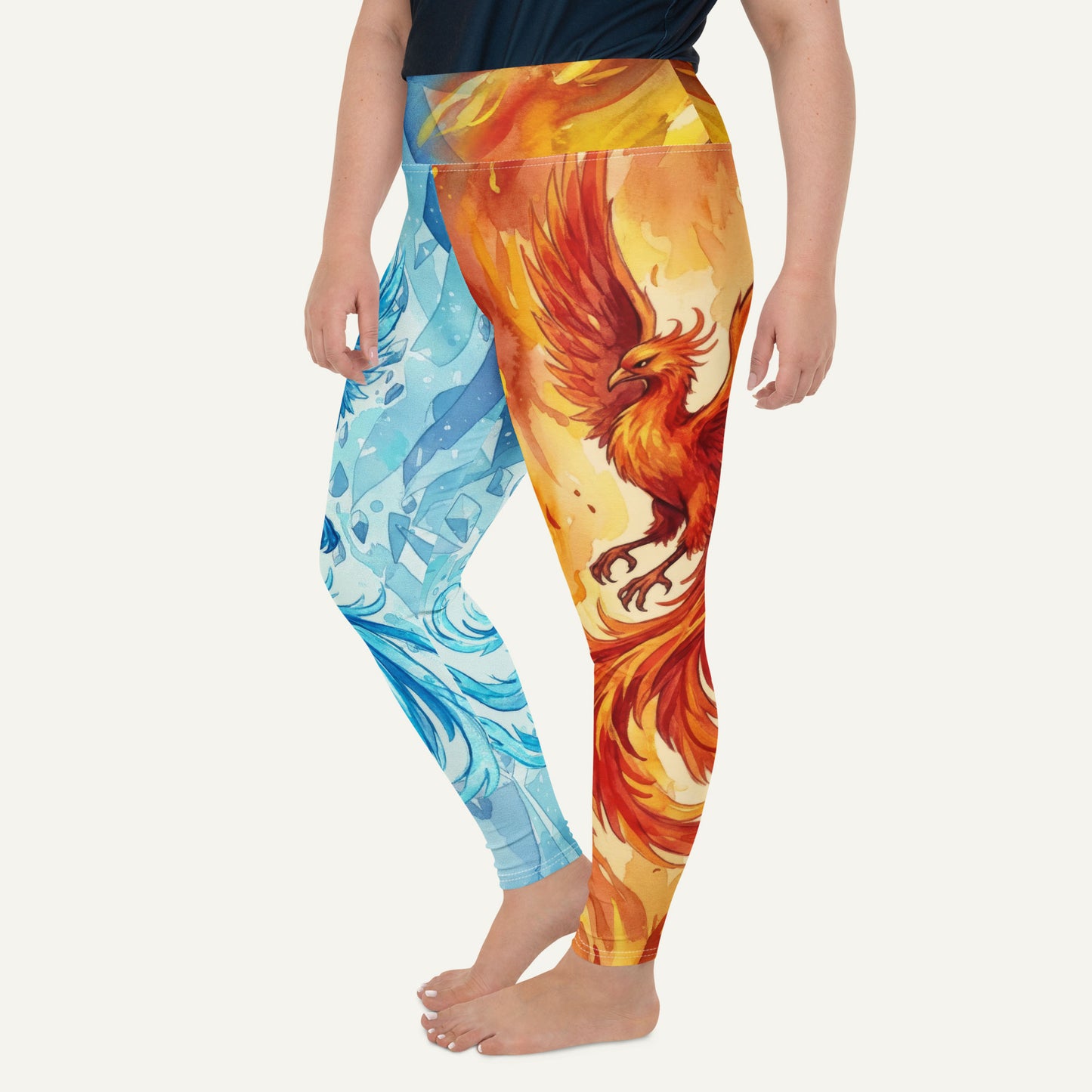 Fire And Ice Phoenix Plus Size Leggings - Ministry of Sweat