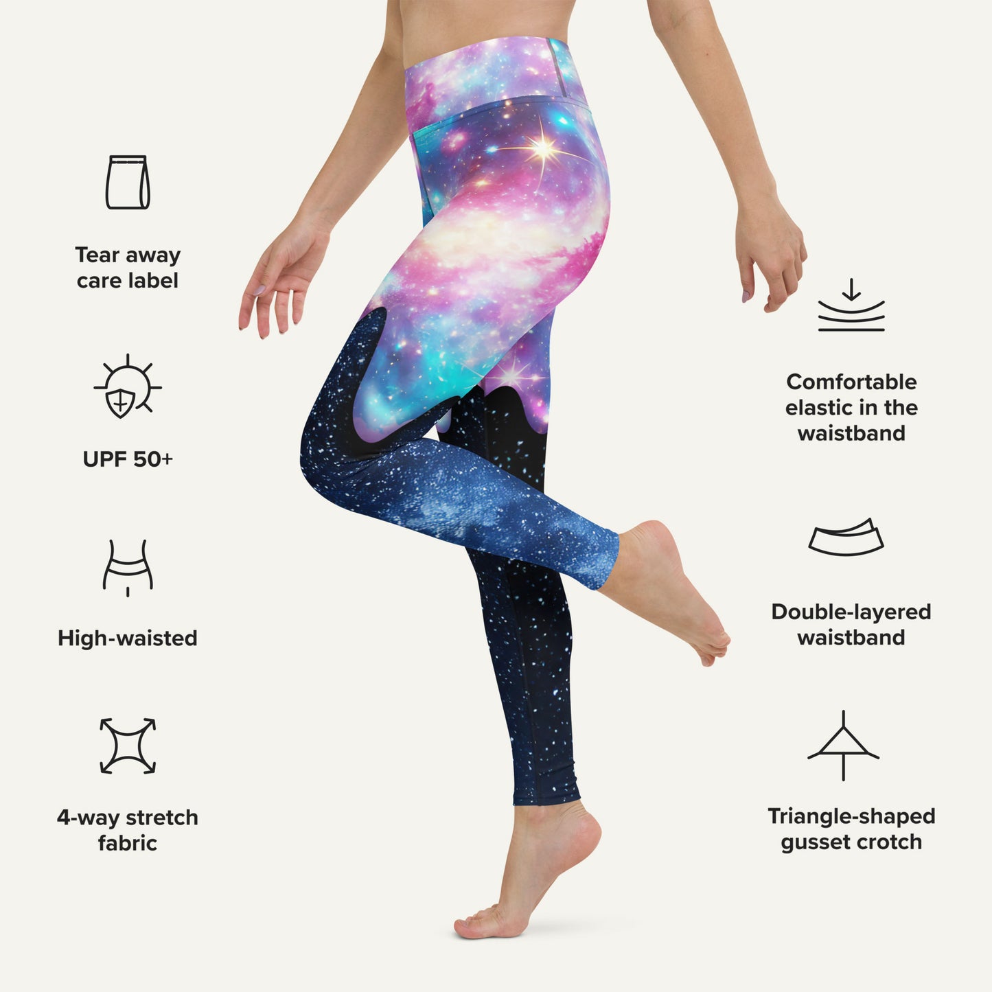 Galaxy Drip High-Waisted Leggings