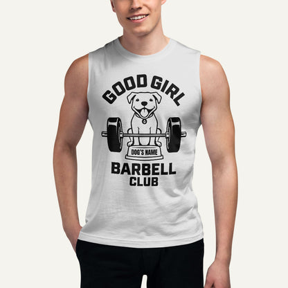 Good Girl Barbell Club Personalized Men's Muscle Tank — Pit Bull