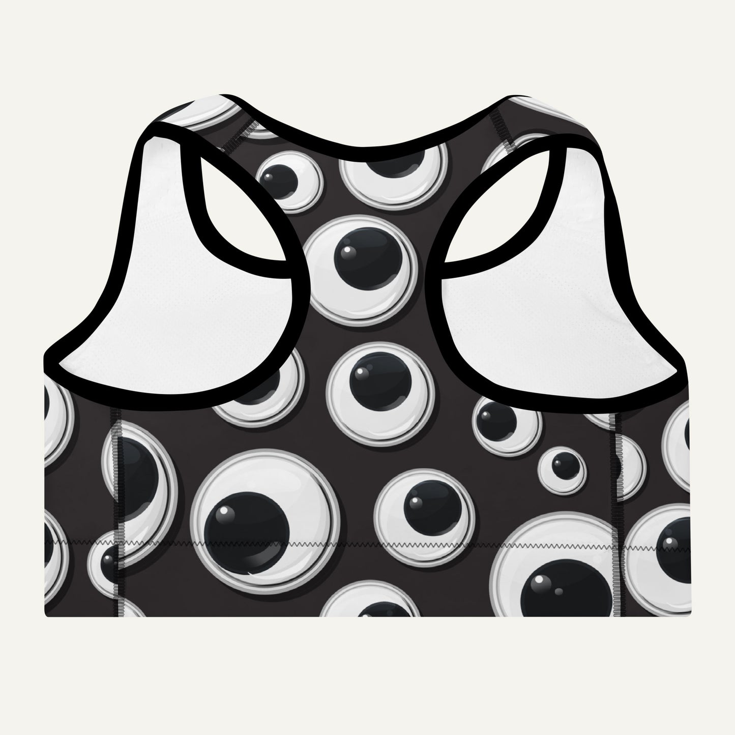 Googly Eyes Padded Sports Bra