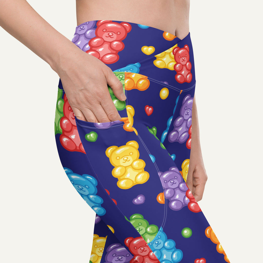 Gummy Bears Crossover Leggings With Pockets