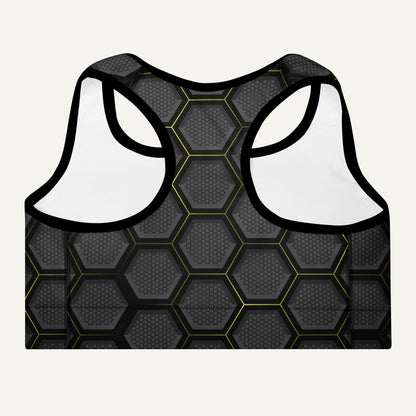 Honeycomb Hex Padded Sports Bra