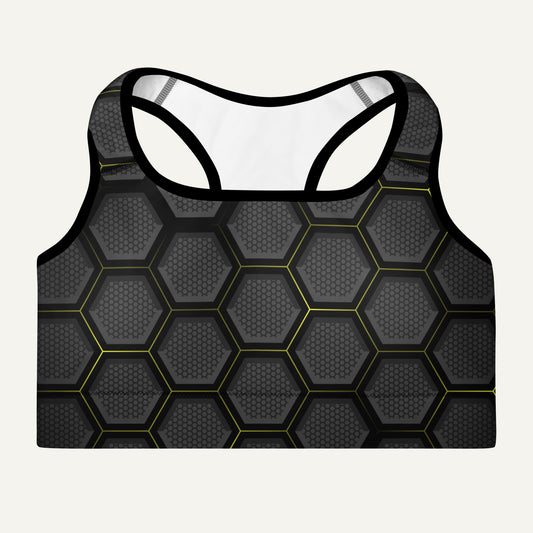 Honeycomb Hex Padded Sports Bra