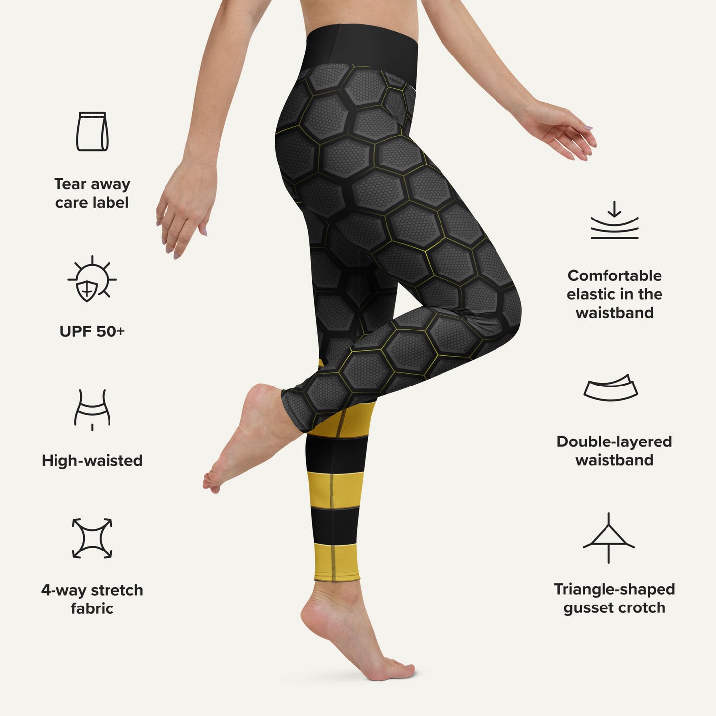 Honeycomb Hex High-Waisted Leggings