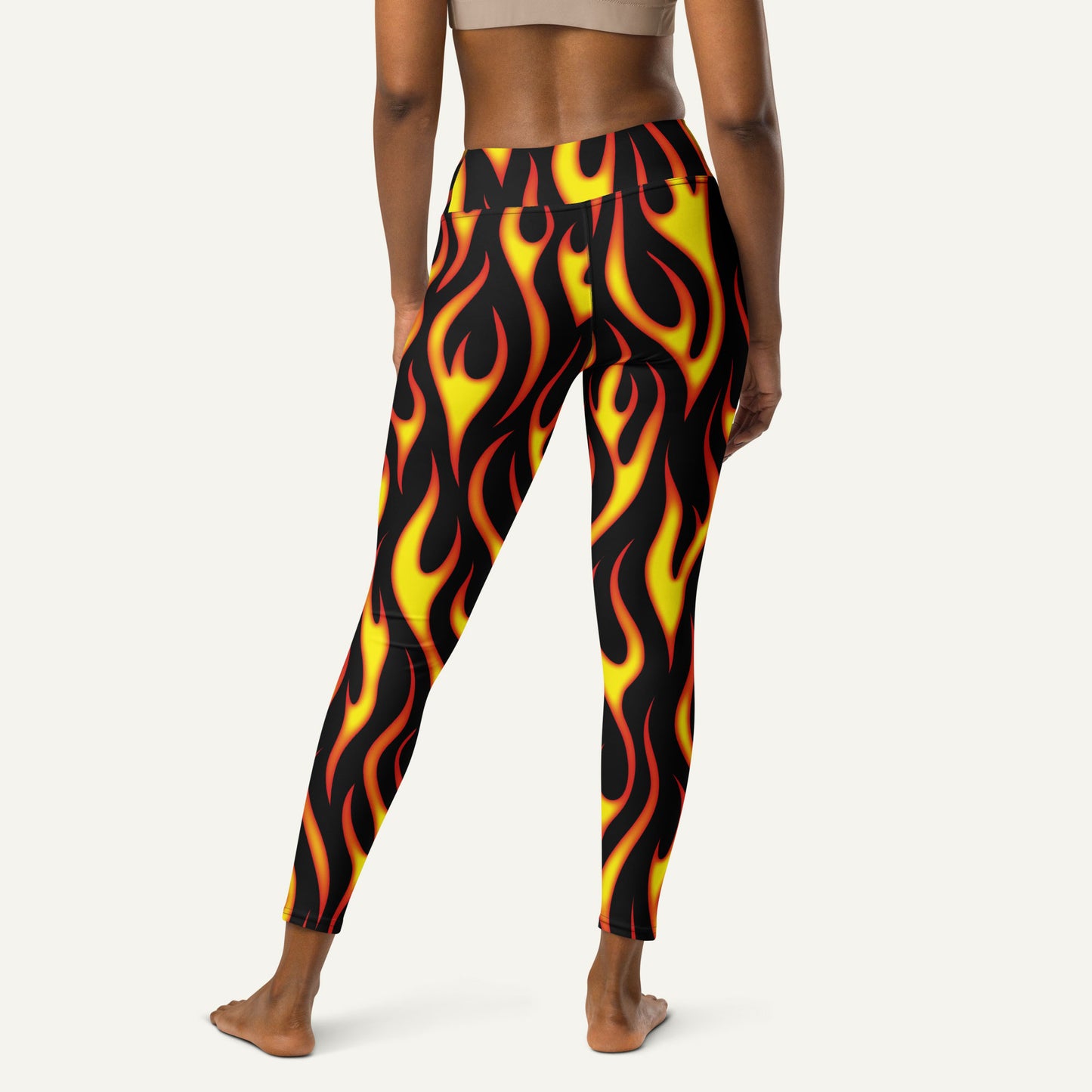 Hot Rod Flames High-Waisted Leggings