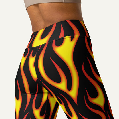 Hot Rod Flames High-Waisted Leggings