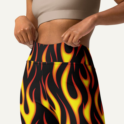 Hot Rod Flames High-Waisted Leggings
