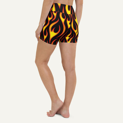 Hot Rod Flames High-Waisted Shorts