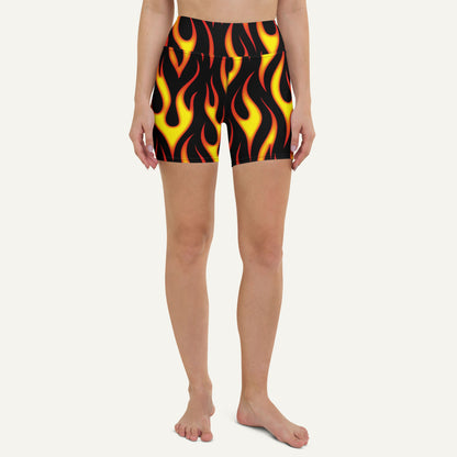 Hot Rod Flames High-Waisted Shorts