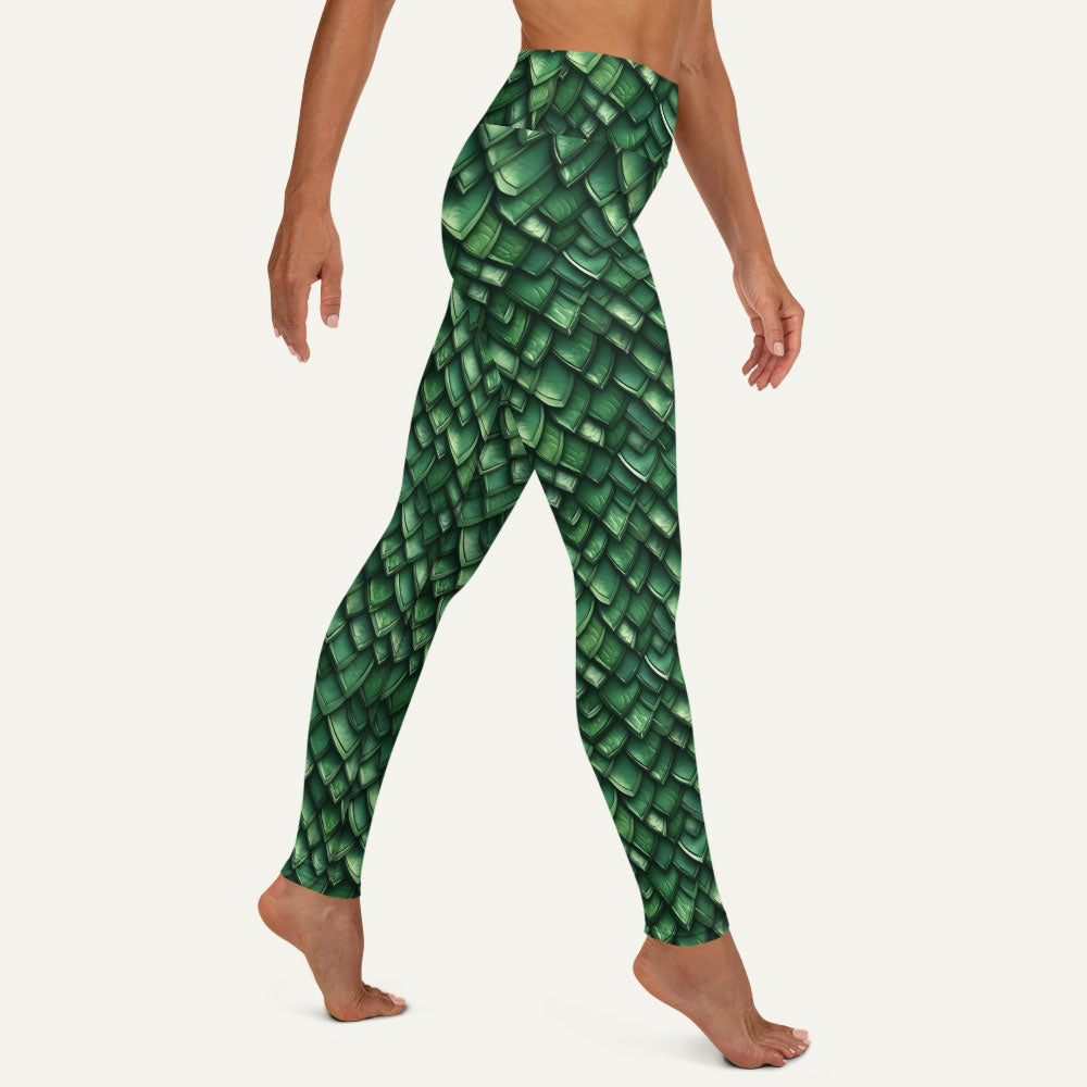 Jade Dragon Scales High-Waisted Leggings