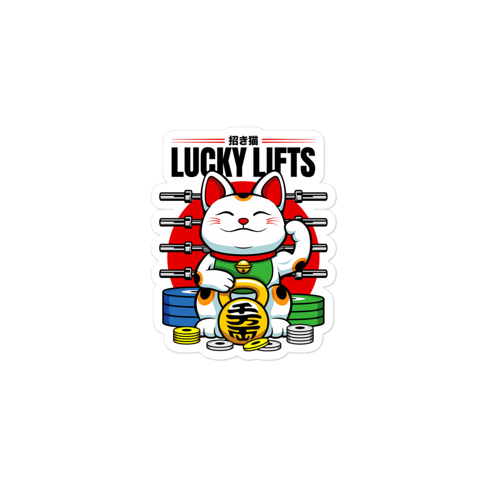 Lucky Cat Lucky Lifts Sticker