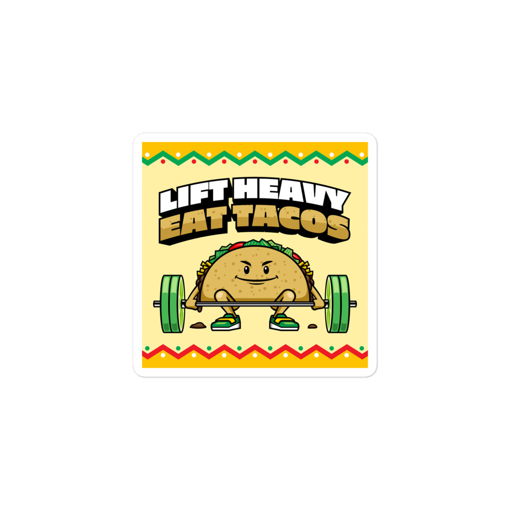 Lift Heavy Eat Tacos Sticker