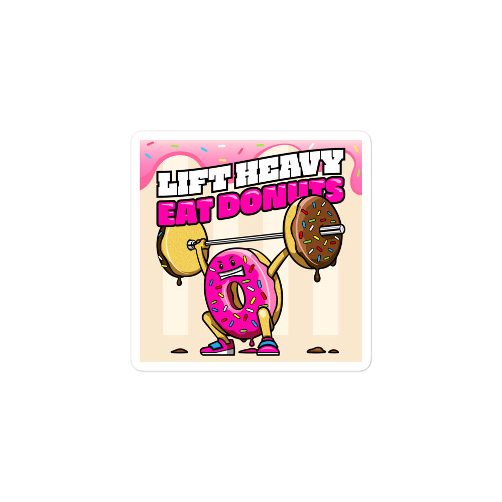 Lift Heavy Eat Donuts Sticker