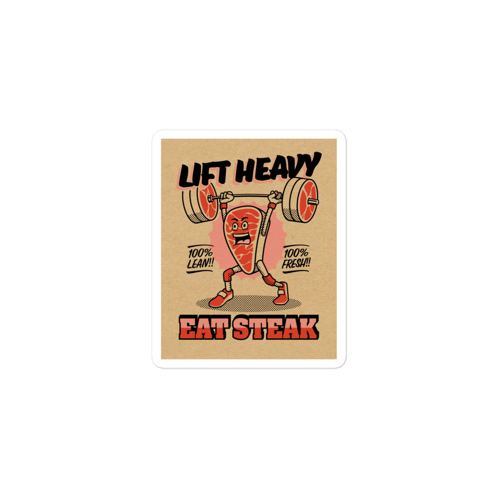 Lift Heavy Eat Steak Sticker