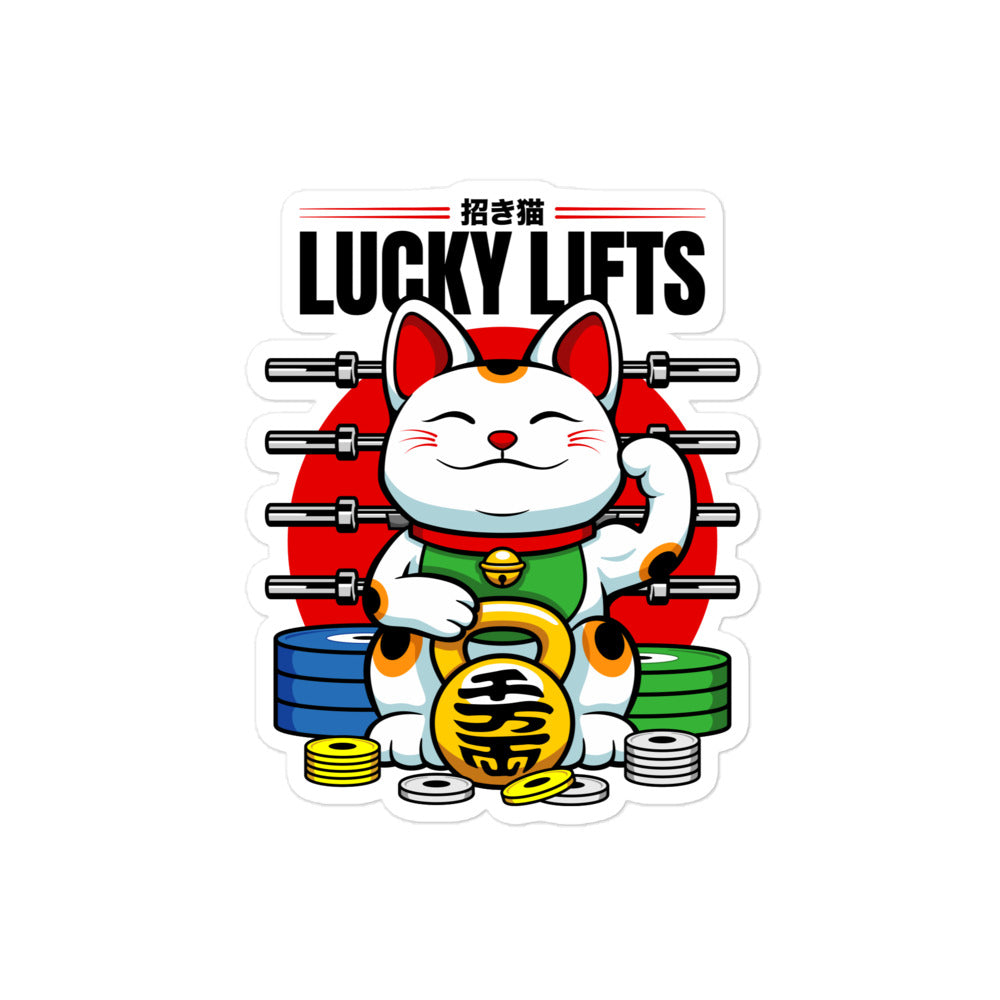 Lucky Cat Lucky Lifts Sticker