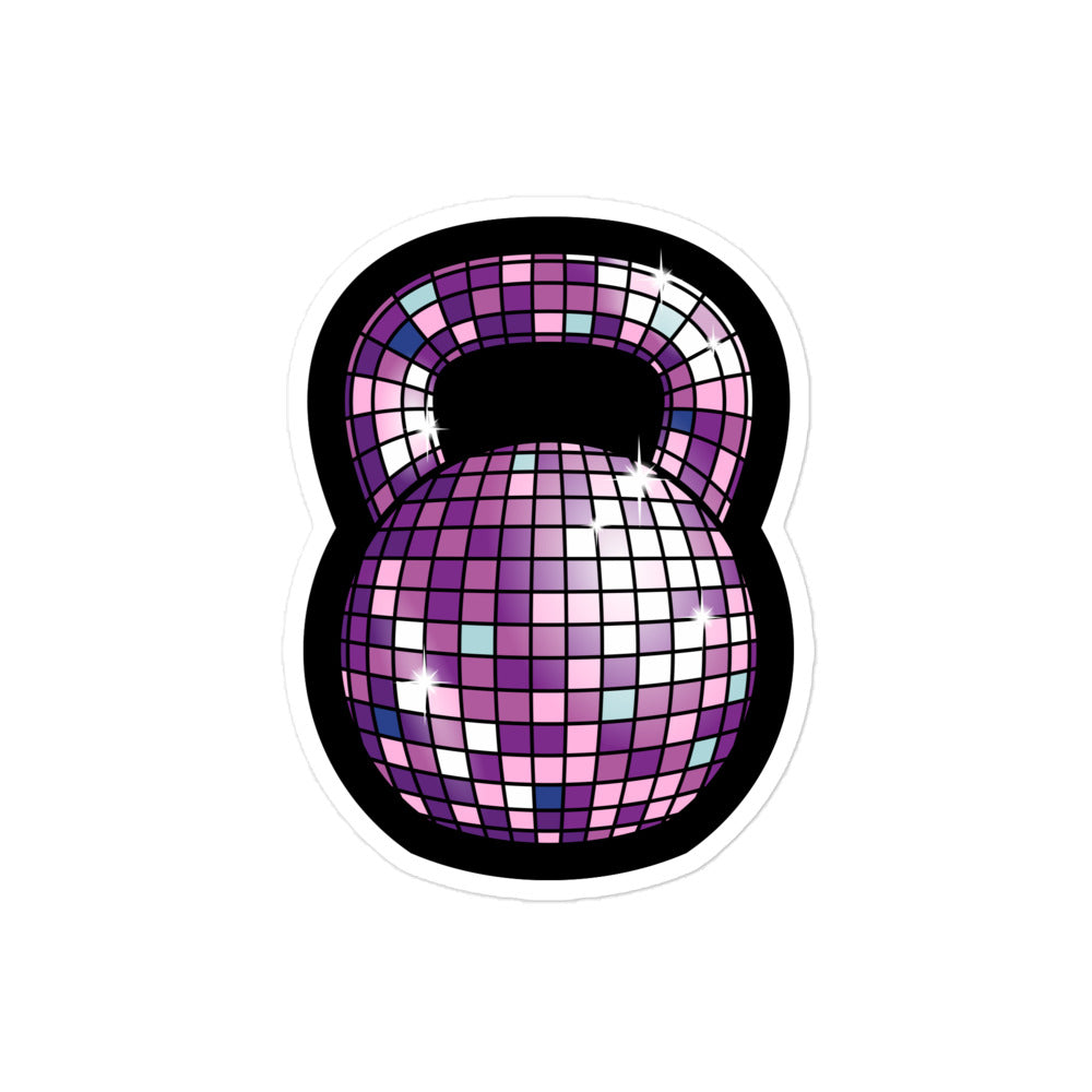 Disco Ball Kettlebell Design Sticker