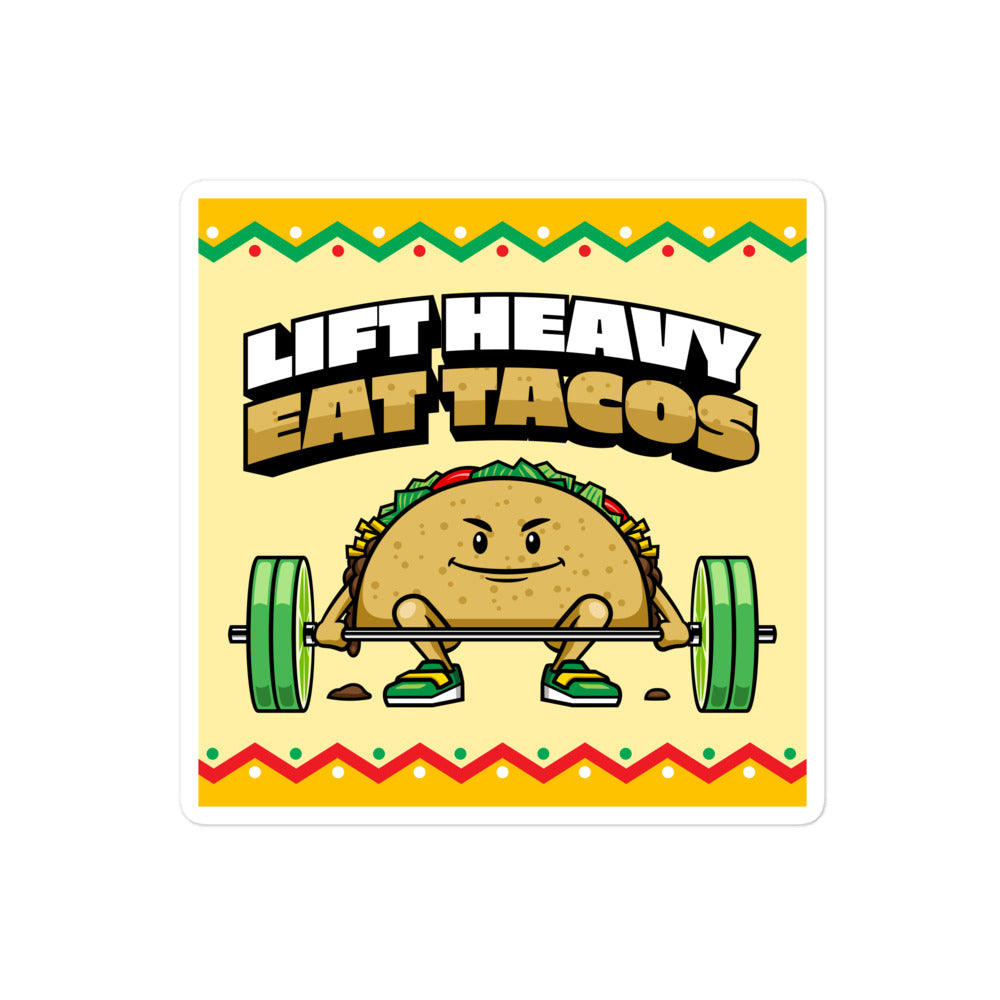 Lift Heavy Eat Tacos Sticker
