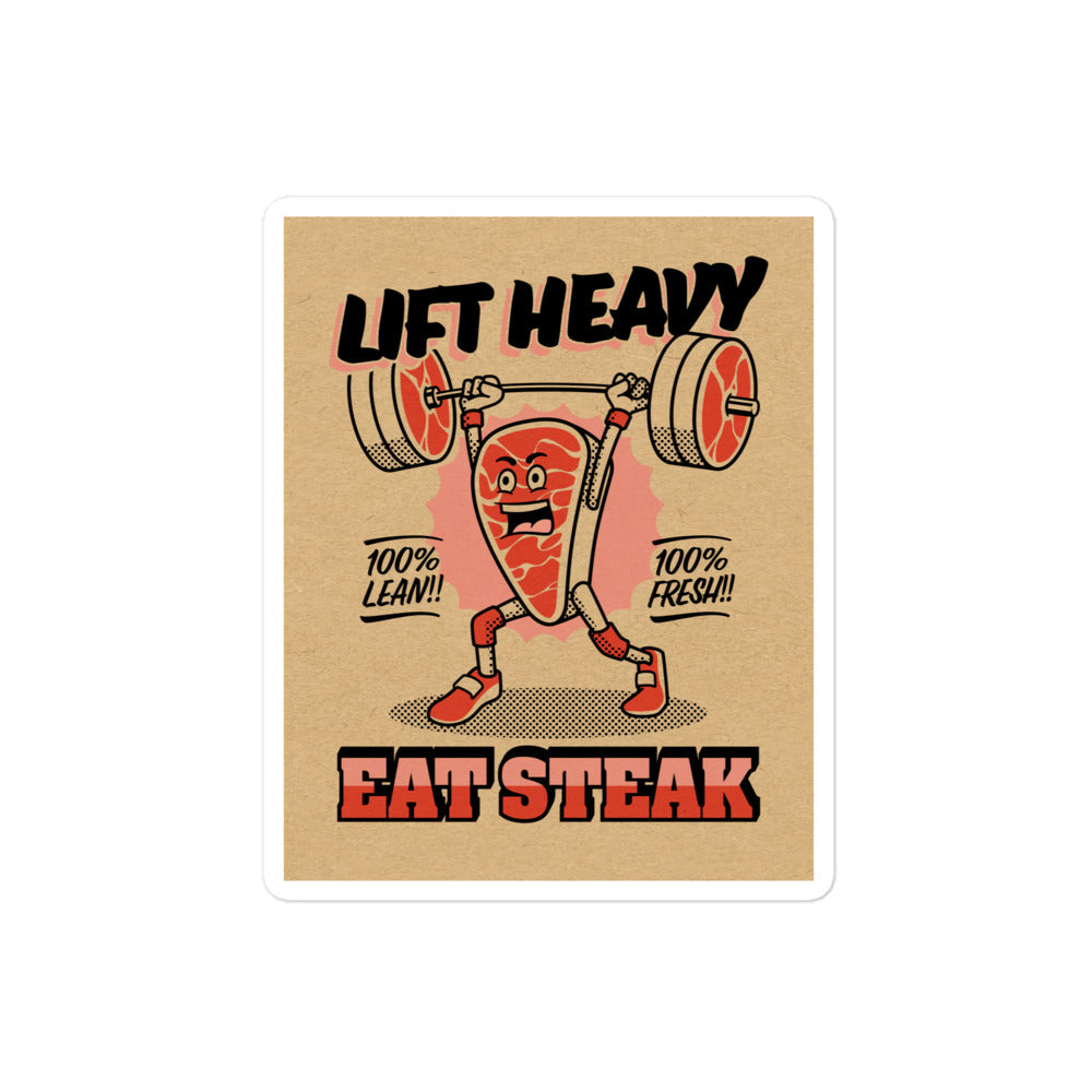 Lift Heavy Eat Steak Sticker