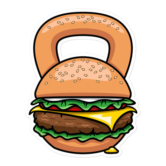 Burger Kettlebell Design Sticker